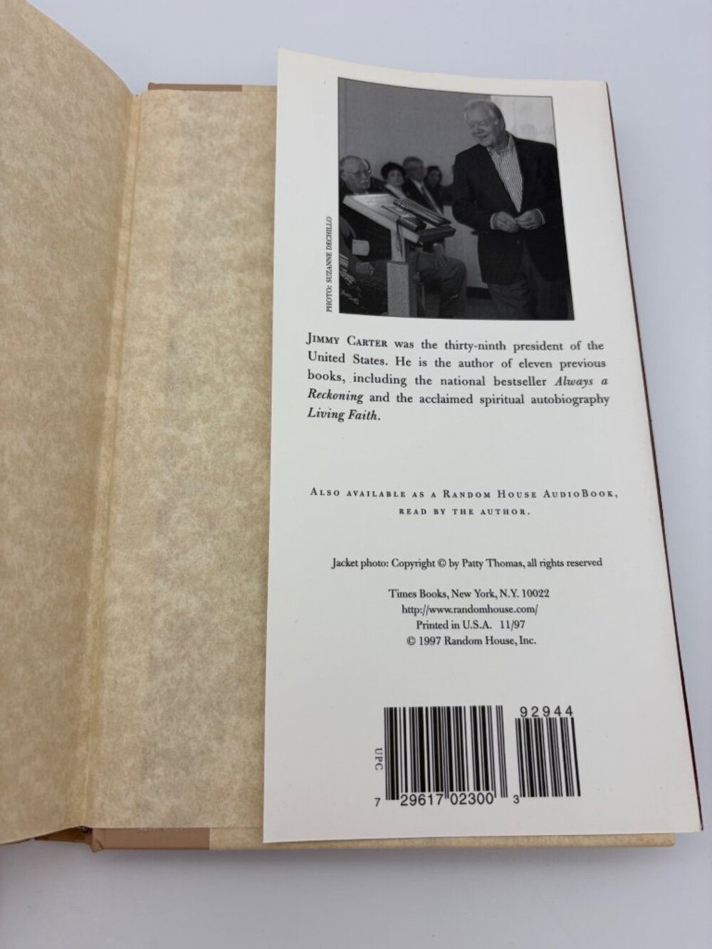 1997 Jimmy Carter Signed Sources of Strength First Edition First Print Hardcover - Picture 8 of 9